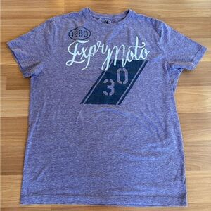 Y2K men’s express distressed purple heather Graphic T-Shirt L